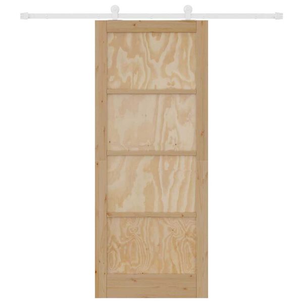 vidaXL Sliding Door ORKDAL Brown 86 x 211 cm Solid Pine Wood