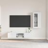 vidaXL TV Cabinet Set FLORIN High Gloss White Engineered Wood