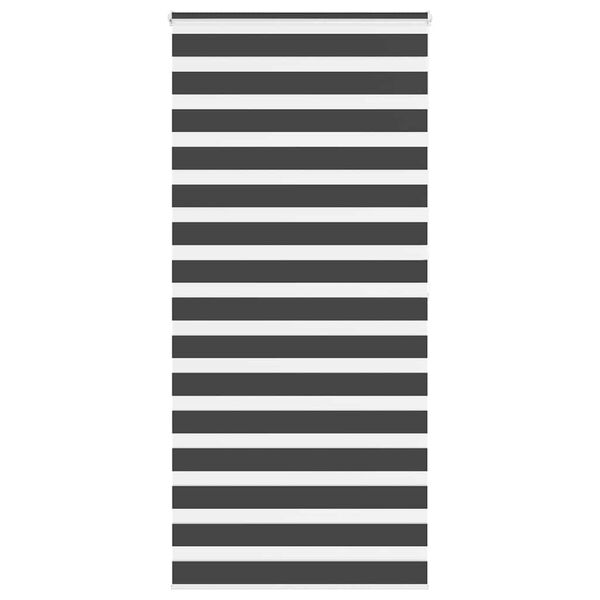 vidaXL Zebra Blind Black 95x200 cm Fabric Width 90.9 cm Polyester