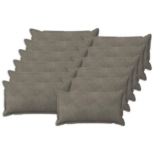 vidaXL Cushion with Pillow HOUTEN 12 pcs Light Grey Velvet
