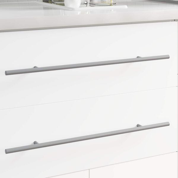 vidaXL Handle 2 pcs Silver 1500 mm Steel