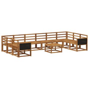 vidaXL Outdoor Sofa Set 11 pcs Natural Solid Acacia Wood