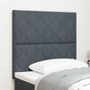 vidaXL Headboard Height Adjustable Dark grey 100 cm Velvet