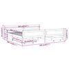 vidaXL Bed Frame without Mattress White Solid Wood Pine 200x200 cm