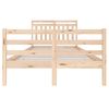 vidaXL Bed Frame without Mattress Solid Wood 120x200 cm (810425+814084)