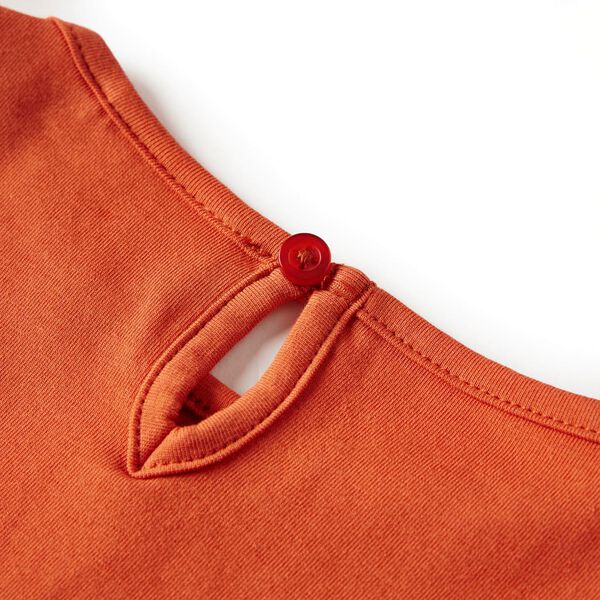 Kids' T-shirt with Long Sleeves Burnt Orange 104