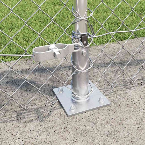 vidaXL Fence Post Silver 25 x 0.8 m (40 x 40 mm mesh) Steel