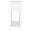 vidaXL Planter with Shelf White 82.5x34.5x81 cm Solid Wood Pine