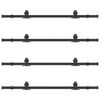 vidaXL Sliding Door Hardware Kit 305 cm Steel Black