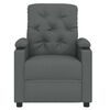 vidaXL Recliner Chair Dark Grey Fabric