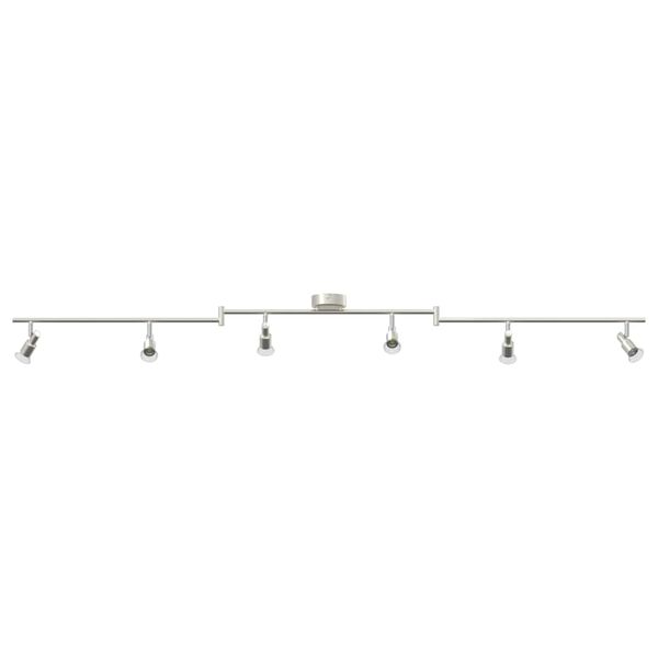 vidaXL Ceiling Spotlight Nickel 176.5 x 9.5 x 14 cm Steel