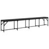 vidaXL Dining Bench Black 248x32x45 cm Steel and Faux Leather