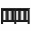vidaXL Radiator Cover 2 pcs Black 152 x 19 x 81.5cm Engineered Wood