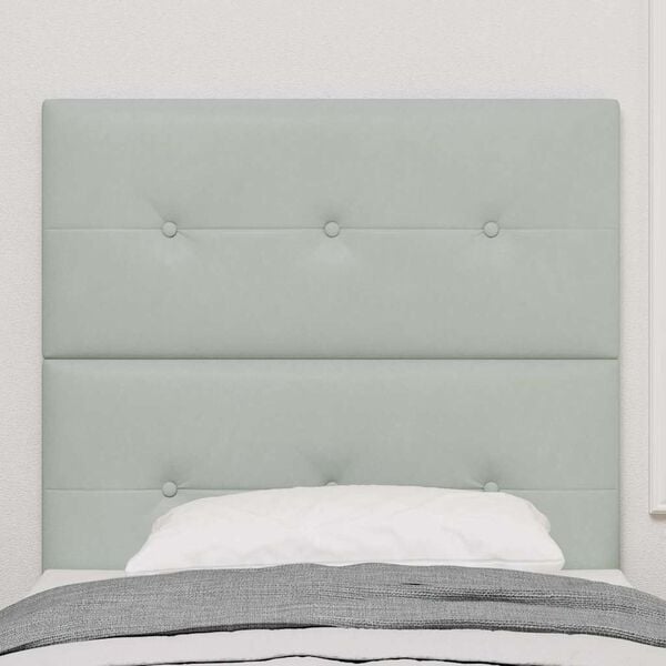 vidaXL Headboard with Headboard Light Grey 80 cm Faux Leather