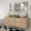 vidaXL Nine Piece Bathroom Furniture Set with Basin with Tap Beige