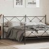 vidaXL Metal Replace Headboard Black 200cm