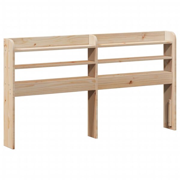vidaXL Headboard with Shelves 135 cm Solid Wood Pine