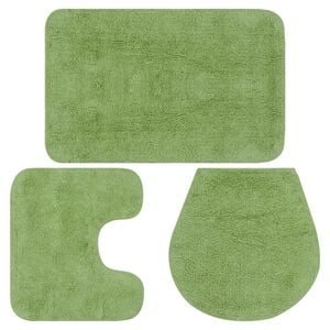 vidaXL Bath Mat Set | Green | 100% cotton | Bath Mat Set | Other | Minimalist