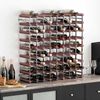vidaXL Wine Rack for 72 Bottles Brown Solid Wood Pine