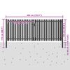 vidaXL Garden Fence Gate Steel 400x125 cm Anthracite