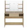 vidaXL Makeup Table with LED Lights 100x40x135 cm MDF Oak