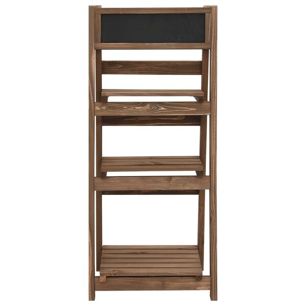 vidaXL 3-Tier Plant Stand with Blackboard 40x30x90 cm Solid Fir Wood