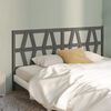 vidaXL Bed Headboard Grey 206x4x100 cm Solid Wood Pine