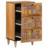 vidaXL Sideboard Natural 40 x 33.5 x 75 cm Solid Mango Wood
