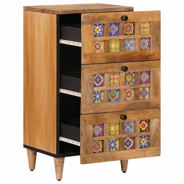 vidaXL Sideboard Natural 40 x 33.5 x 75 cm Solid Mango Wood