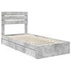 vidaXL Storage Bed Concrete Grey 70 x 190 cm Engineered Wood