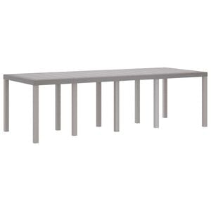 vidaXL Garden Table Light Grey 250 x 100 x 73 cm Poly Rattan