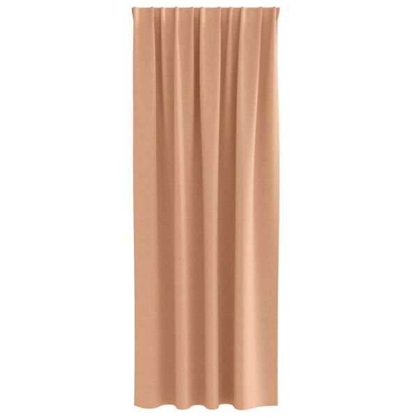 vidaXL Blackout Curtains with Rings 2 pcs Light Brown 260 x 140 cm