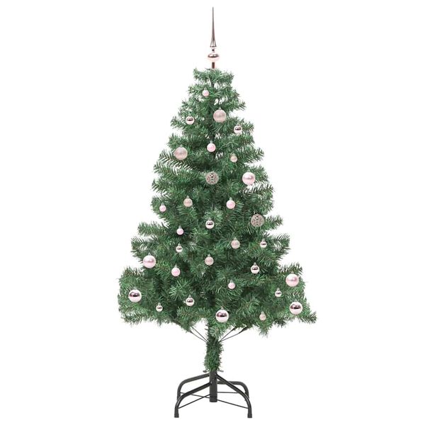 vidaXL Christmas Tree with 150 LEDs with Stand Green 150 cm PVC