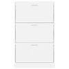 vidaXL Shoe Cabinet White 63x24x103 cm Engineered Wood