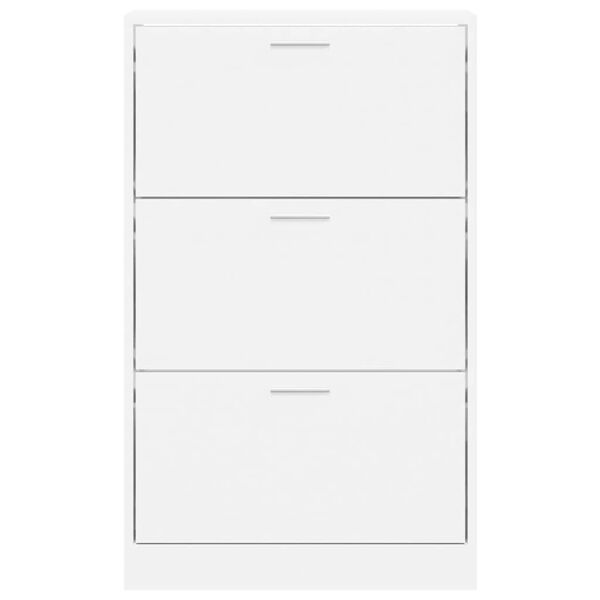 vidaXL Shoe Cabinet White 63x24x103 cm Engineered Wood