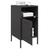 vidaXL Bedside Cabinet Black 36x39x68 cm Steel