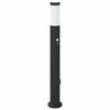 vidaXL Bollard Light with Sensor&Outlet 80 cm Stainless Steel IP44