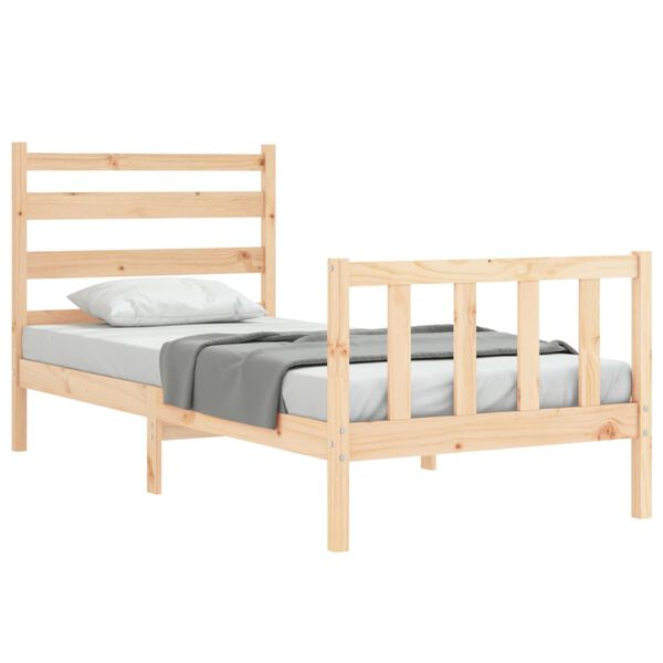 vidaXL Bed Frame without Mattress 90x200 cm Solid Wood Pine