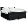 vidaXL Box Spring Bed with Mattress Black 180x200 cm Fabric