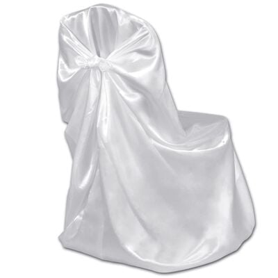 vidaXL Chair Cover for Wedding Banquet 12 pcs White