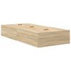 vidaXL Storage Bed Frame with Drawer Sonoma Oak 75 cm Engineered Wood