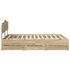 vidaXL Bed Frame with Drawer Sonoma Oak 140 x 200 cm Engineer Wood