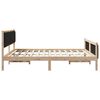 vidaXL Bed frame Brown and black 180 x 200 cm Solid pine wood