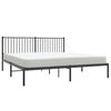 vidaXL Metal Bed Frame without Mattress with Headboard Black 183x213cm