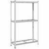 vidaXL 2-Layer Tyre Shelf Silver 110x40x180 cm Steel&Engineered Wood