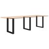 vidaXL Dining Table Legs U-Shaped 3 pcs Black 70x(72-73) cm Steel