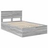vidaXL Bed Frame Grey Sonoma 120 x 200 cm Engineered Wood