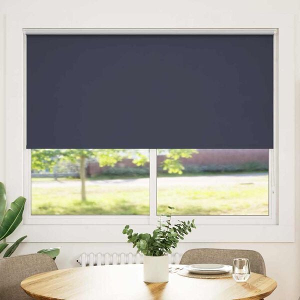 vidaXL Roller blind blackout 144.4x175 cm Fabric Width 140 cm marine