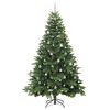 vidaXL Artificial Christmas Tree with 300 LEDs Green 240 cm PE and PVC