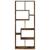 vidaXL Room Divider Bookcase Smoked Oak 67x25x161.5 cm Engineered Wood